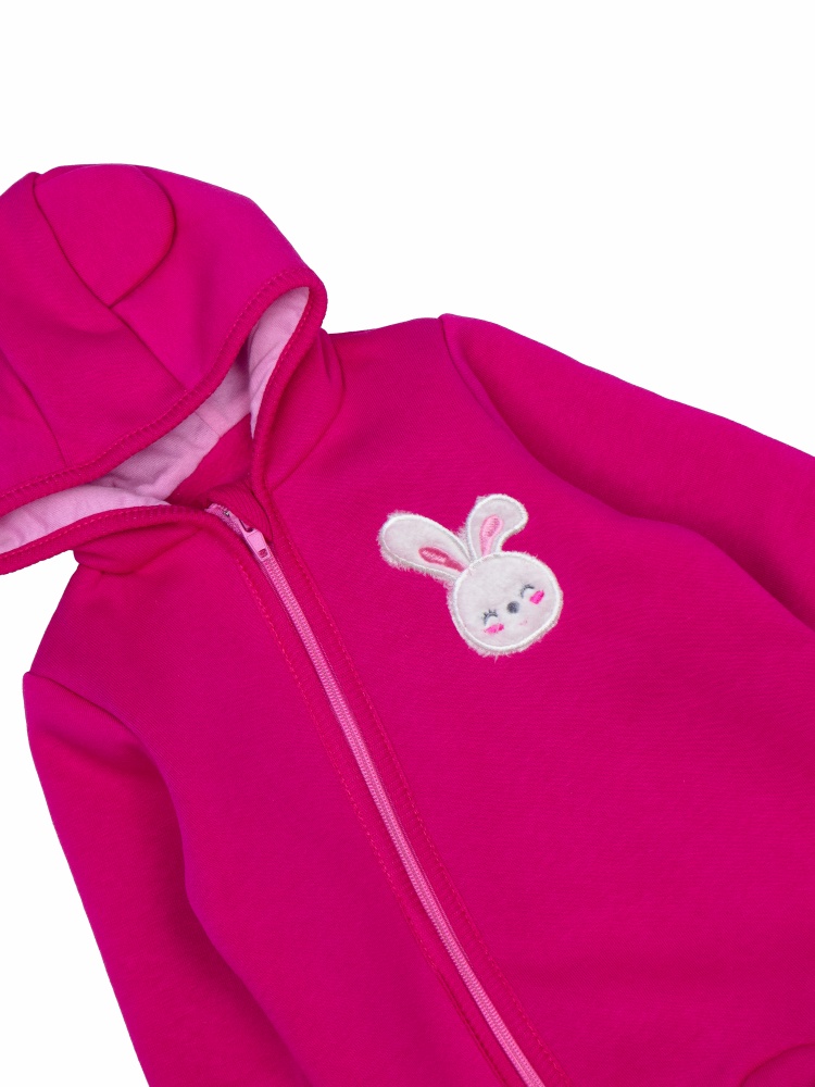 Комбинезон для девочки Маленькі Люди Зайчик р.74 малиновый 0357