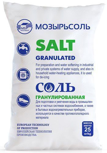 Соль гранулированная Мозырьсоль п/п мешок 25 кг