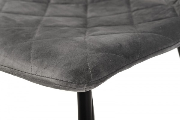 Стілець обідній Лаціо велюр сірий/чорний