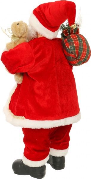 Декоративна фігура Дід Мороз червоно-зелений S16175B 60 см 