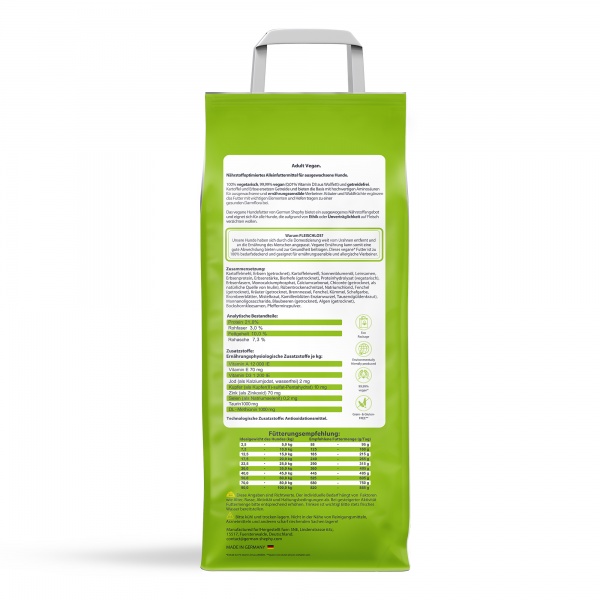 Корм сухой для средних пород/для крупных пород German Shephy German Shephy Adult Vegan Растительные ингредиенты 5 кг