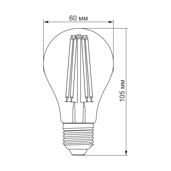 Лампа світлодіодна TITANUM FIL A60 7 Вт E27 2200 К 220 В жовта 25521 