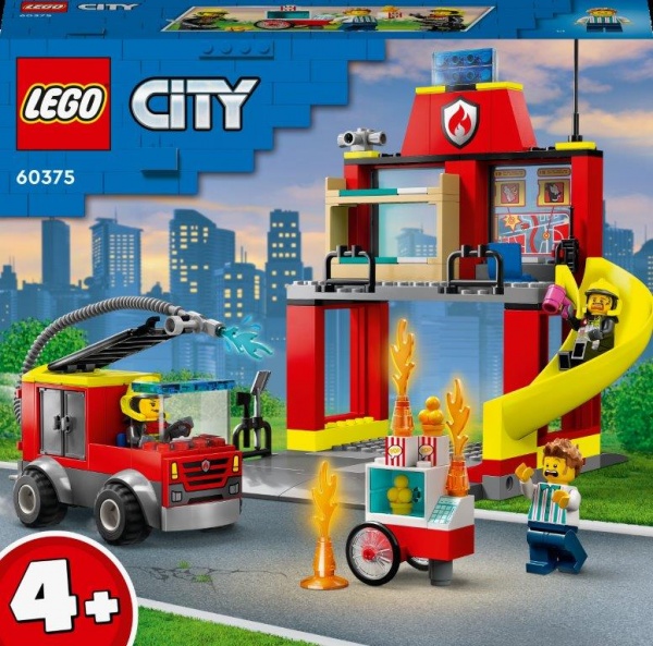 Конструктор LEGO City Пожежне депо та пожежна машина 60375
