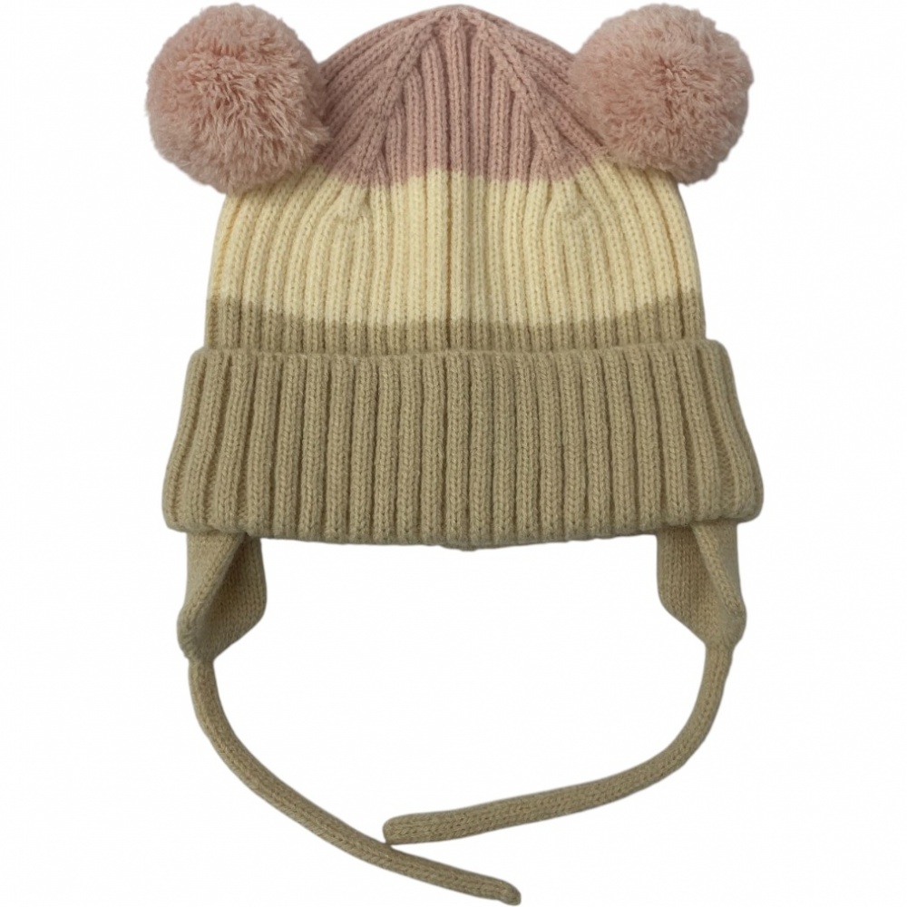 Шапка HW для дівчаток р.50-52 бежевий