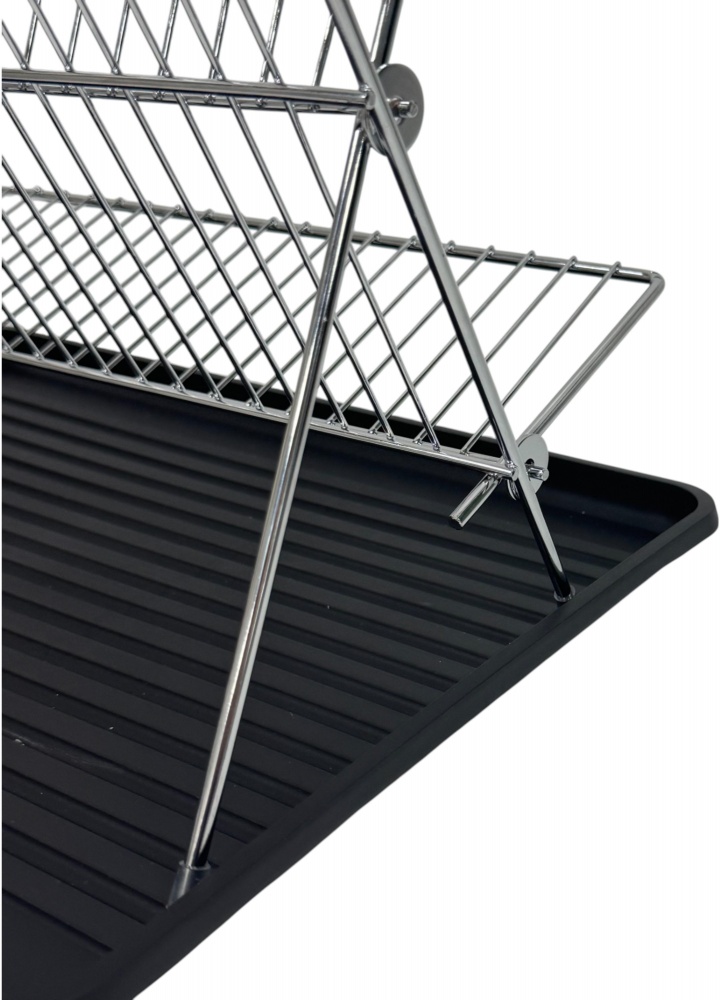 Сушарка для посуду Flamberg 430х320х250 мм розкладна двохрівнева з піддоном