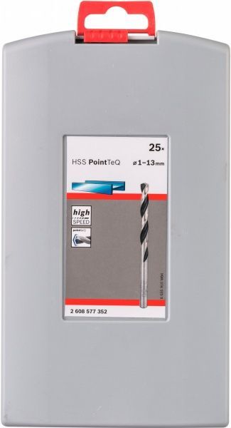 Набор сверл Bosch HSS PointTeQ ProBox 34 мм 1-13 мм 25 шт. 2608577352