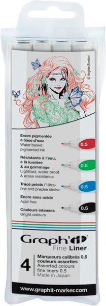 Набор линеров Graph'it Pouch 4 цвета GI43331 