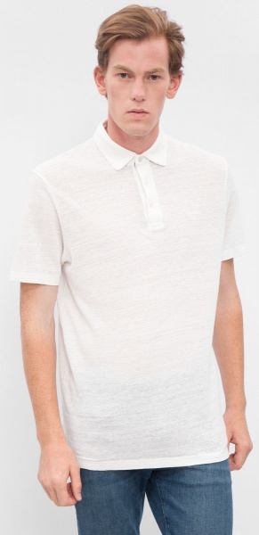 Поло Gant O3. LINEN PIQUE SS RUGGER 222184-110 р.L білий