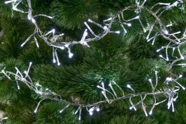 Электрогирлянда линейная внутренняя встроенный светодиод (LED) 200 ламп 2м Фейерверк белый LDFC200-M-E