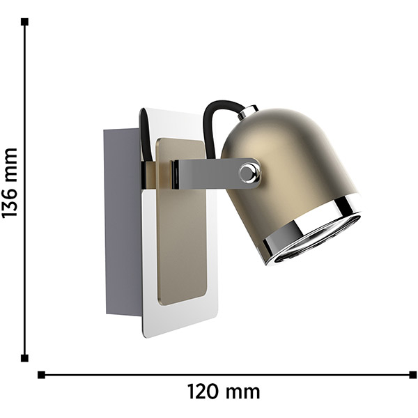 Спот WunderLicht HG1612-11 1x3 Вт GU10 бронзовий 