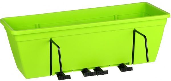 Ящик балконний з кріпленням Sanja IPPI Анверсо ківі прямокутний 15,8л салатовий 