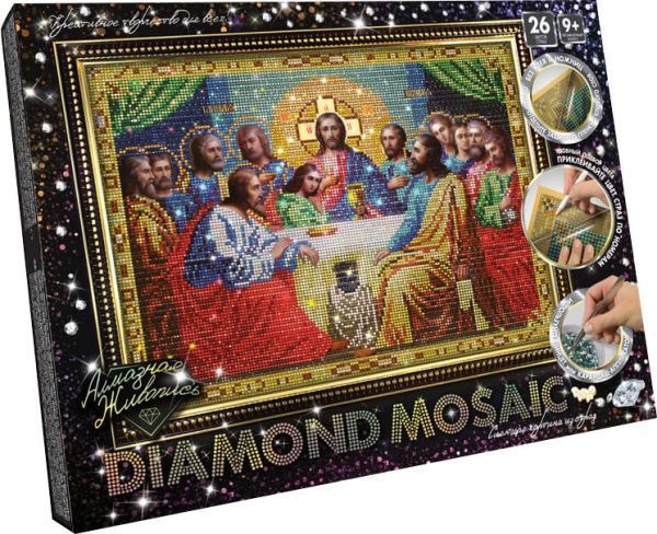 Набор для творчества Danko Toys Алмазная живопись DIAMOND MOSAIC большой DM-01-01,02,03,04...