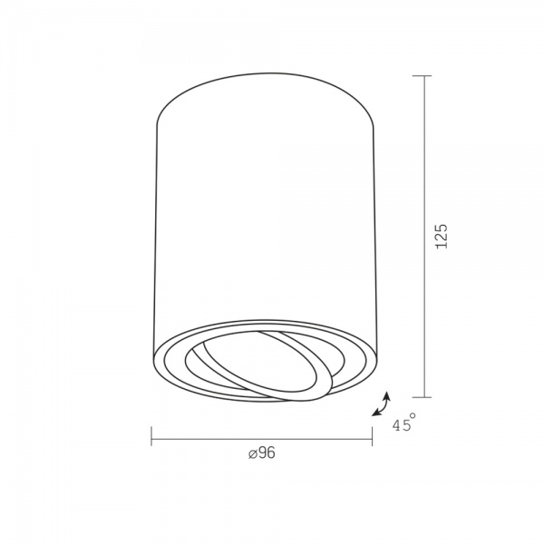 Світильник точковий Videx VL-SPF13A-B GU10 чорний 27153 