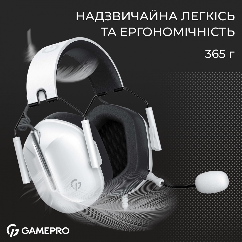 Гарнітура ігрова GamePro HS1350W white (HS1350W)