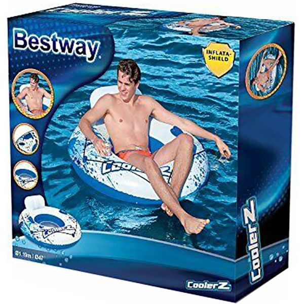 Сиденье надувное Bestway D119 см 43108 бело-голубой