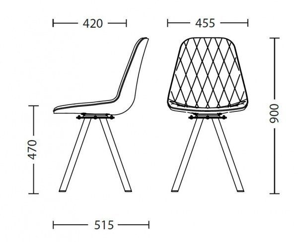 Стул Nowy Styl LIYA 4L WHITE (BOX-2) MR-06 коричневый 