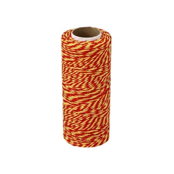 Шпагат Радосвіт бавовняний 500 текс 1,3 мм 100 м червоно-жовтий 0,07 кг