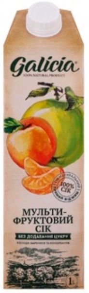 Сок Galicia с мякотью из смеси плодов «Мультифруктовый» 1л 