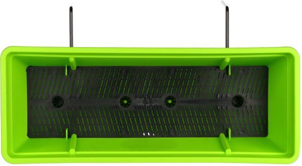 Ящик балконний з кріпленням Sanja IPPI Анверсо ківі прямокутний 15,8л салатовий 