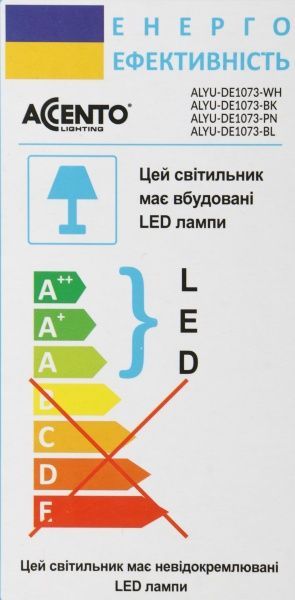 Настольная лампа офисная Accento lighting ALYU-DE1073-BL 9 Вт голубой 