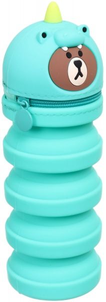 Пенал-тубус Медвежонок-дракон 11х6,5/19х6,5 см бирюзовый