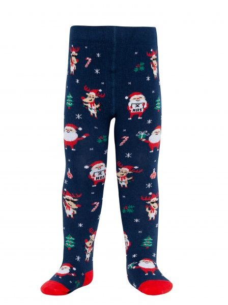 Колготки дитячі Conte-Kids New Year 553 19С-98/1СП р.80-86 темно-синій 