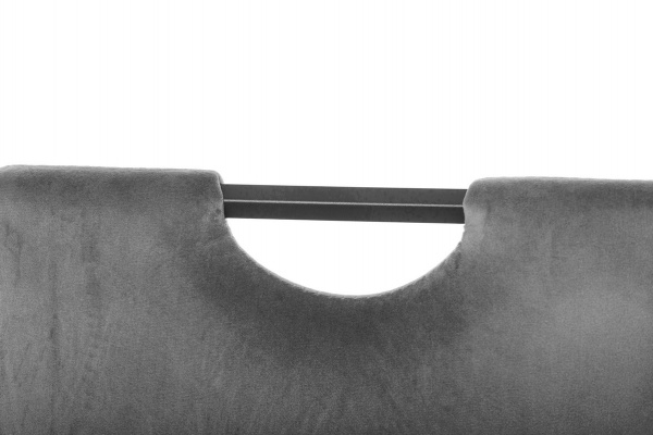 Стілець обідній Кімо велюр сірий/чорний