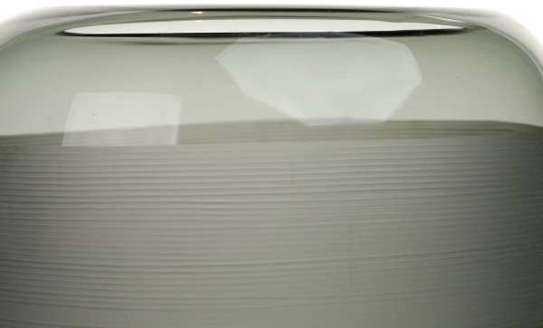 Ваза скляна морозний сірий Luxio d17 h15 см Wrzesniak Glassworks