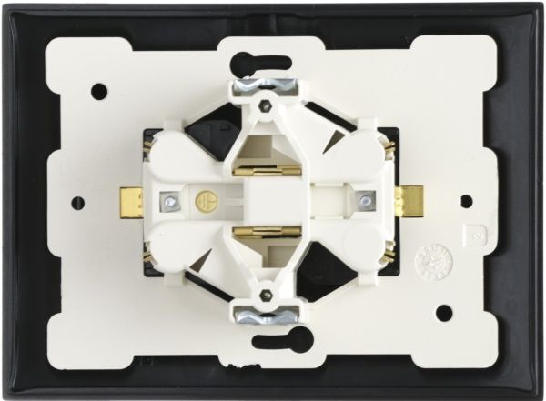 Розетка подвійна із заземленням Efapel Logus 16 А 250 В без шторок чорний 90331 TPM