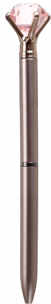 Ручка кулькова Діамант рожеве золото чорнило синє 