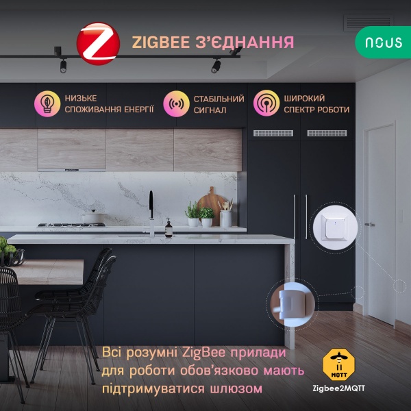 Розумний датчик руху Nous E2 (ZigBee) білий 