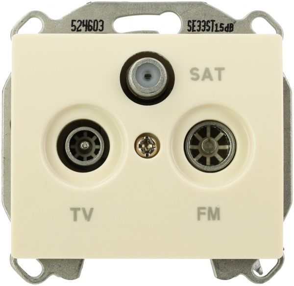 Розетка TV+R+SAT кінцева Siemens Iris кремовий 2918 A