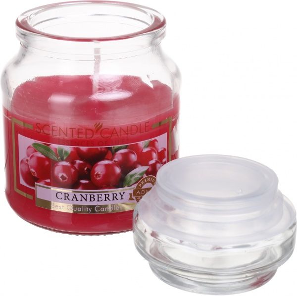 Свеча в стеклянной банке Клюква