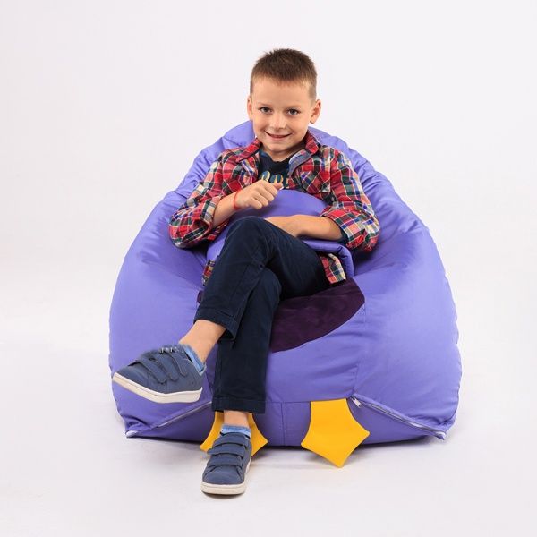Кресло-мешок SanchoBag Груша Сова фиолетовый (38DT2OK1SOVA) 