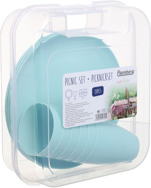 Набір для пікніка Joy New 13 предметів ментоловий Flamberg Smart Kitchen