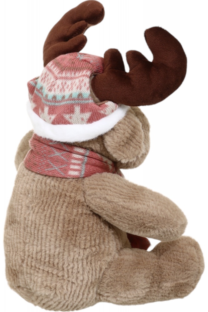 Мягкая игрушка Luna Kids Рождественская Лось в шарфе 25 см бежевый DT180595