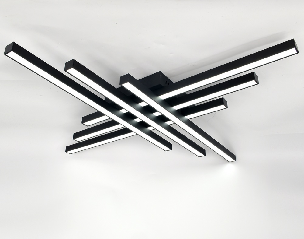 Люстра светодиодная Hopfen STERK-6 BK 115 Вт LED-модуль черный