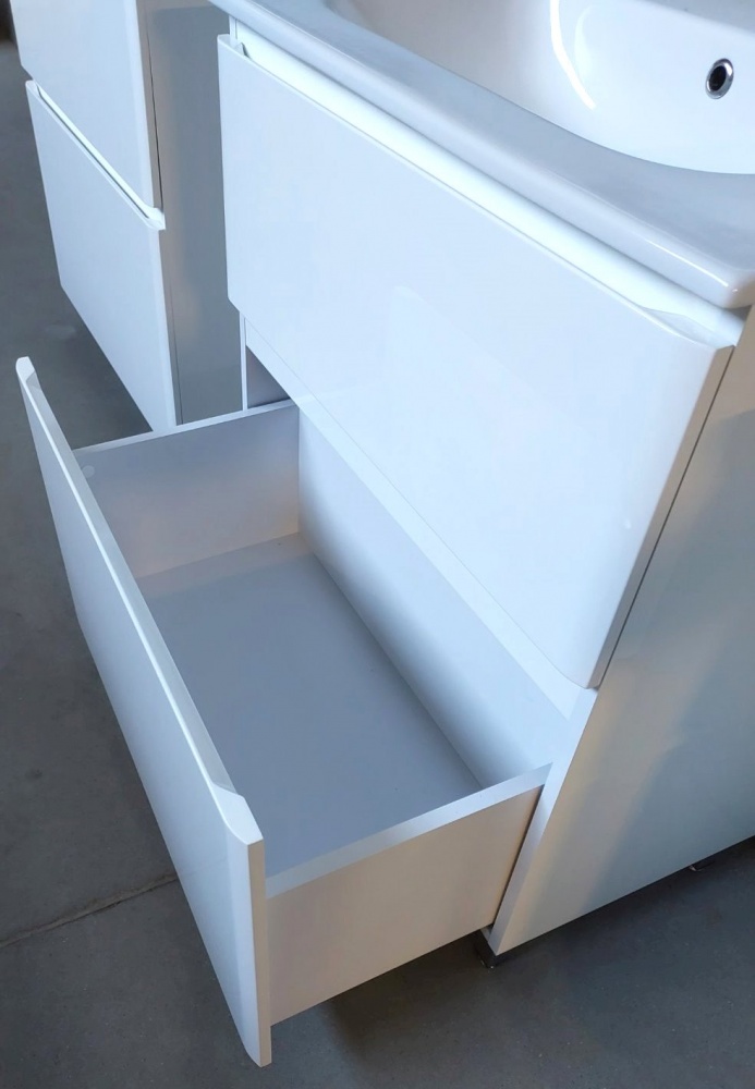 Тумба напольная ЮВЕНТА Ester - 70 белый с умывальником