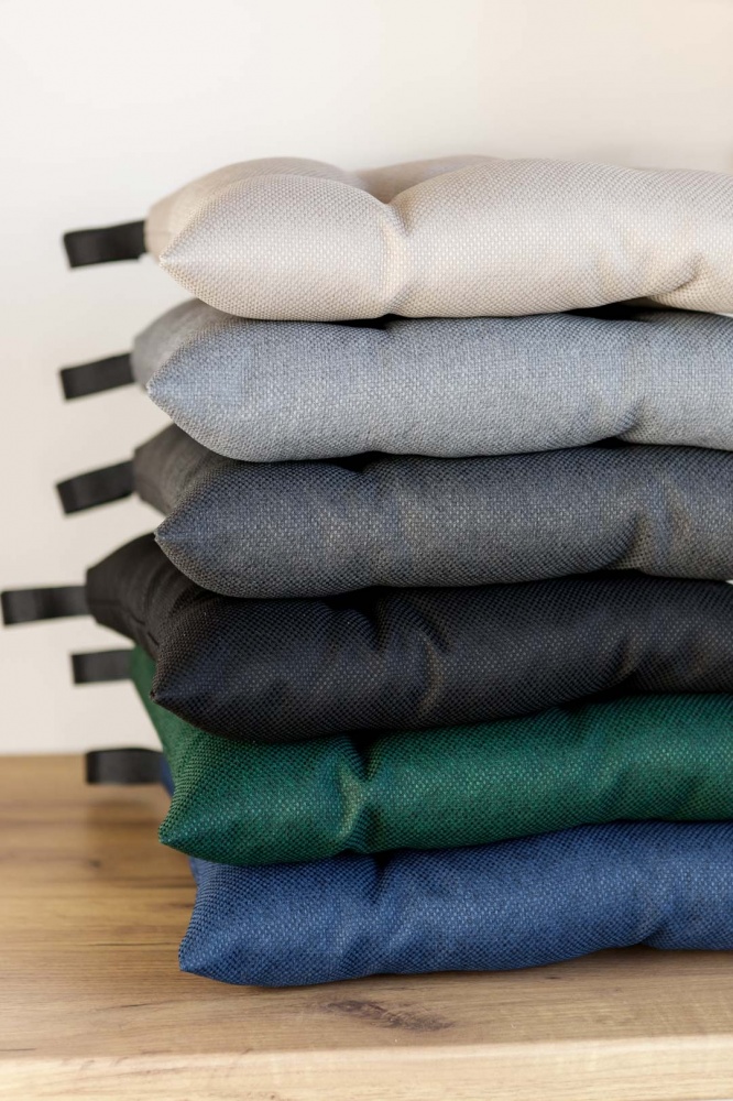 Подушка на стілець 40х40 см LEON чорна на липучці Прованс