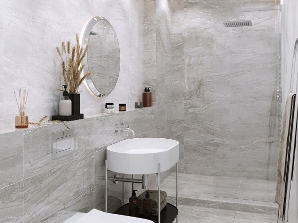 Плитка Golden Tile Marmo Milano світло-сірий 8MG053 30х60 2 сорт 