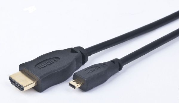 Кабель Cablexpert HDMI – microHDMI 1,8 м черный (CC-HDMID-6) HDMI V.2.0 позолоченные коннекторы 