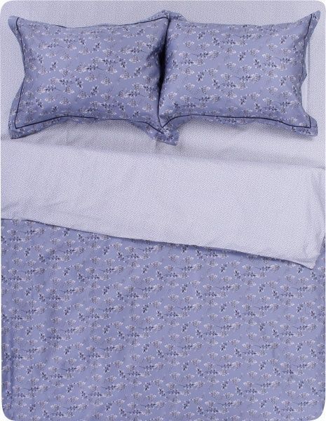 Комплект постельного белья Smoky 2 темно-серый с белым Lameirinho 