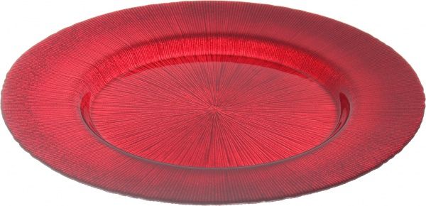 Блюдо Crystal 33 см червоне Dekor Cam 
