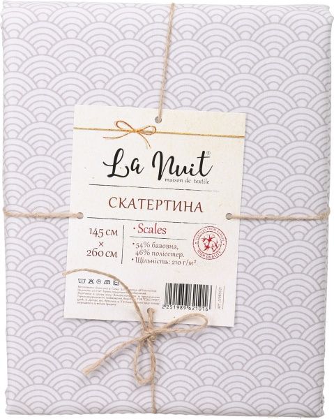 Скатерть Scales 145x260 см белый La Nuit 