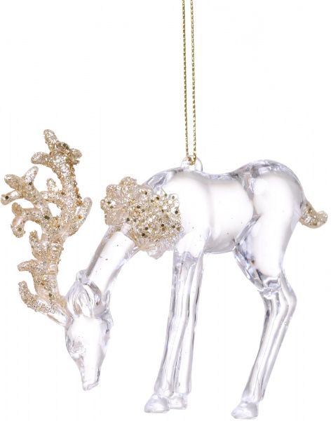 Підвіска декорована P.&C. Creative Олень з ажурними рогами 14 см в асортименті F21540202/207