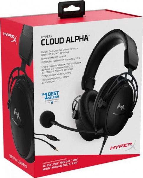 Наушники HyperX Cloud Alpha black (HX-HSCA-BK/WW) 
