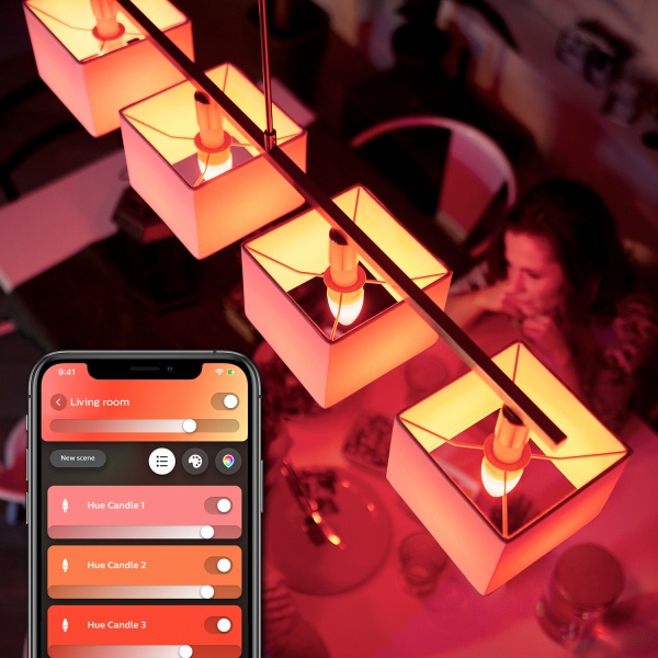 Умная лампа Philips hue Smart 2 шт. 5,3 Вт C37 матовая E14 220 В 2000-6500 К 929002294210 