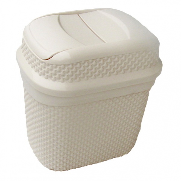Контейнер для сміття Ucsan Plastik DROP 4 л кремовий 131005