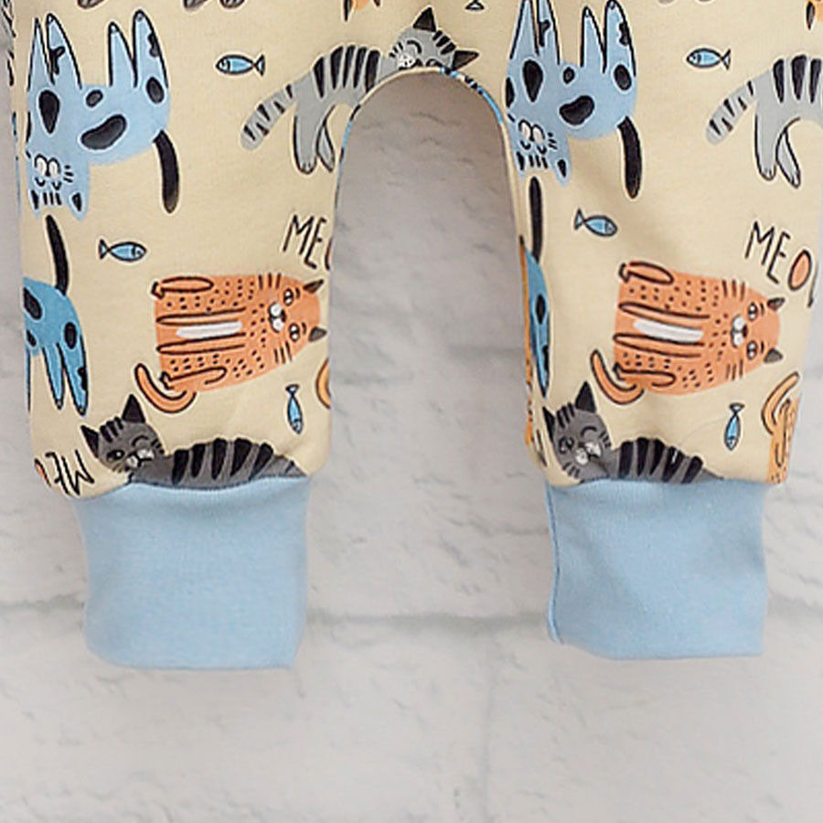 Штанишки Blanka Кошки с карманами р.74-80 голубой 110589