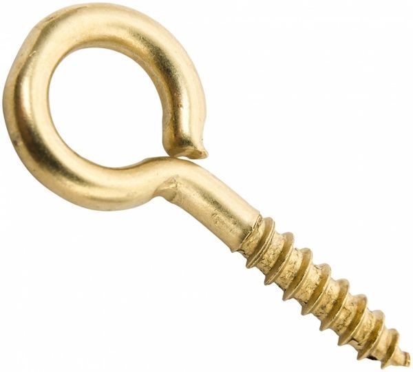 Шуруп універсальний с O-крюком 4,4х40 мм 4 шт латунь EXPERT FIX